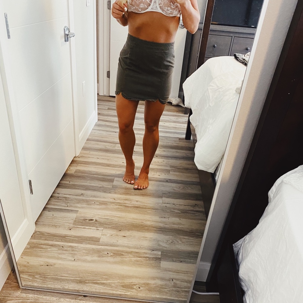 Forest green skirt